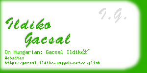 ildiko gacsal business card